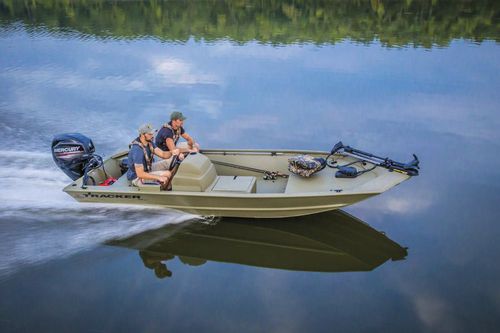 Плоскодонка c подвесным мотором - GRIZZLY® 1648 SC - Fisher - открытая / с боковой консолью / для спортивной рыбалки