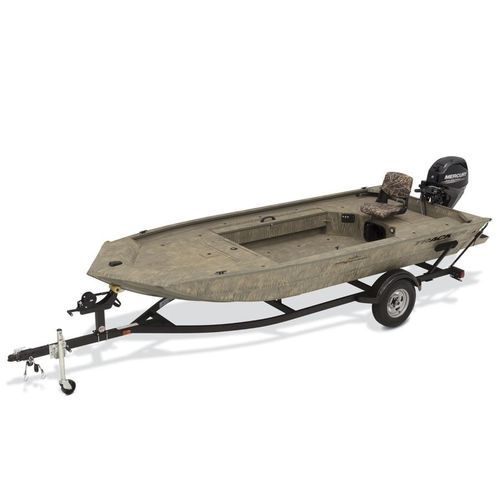 Плоскодонка c подвесным мотором - GRIZZLY® 1654 T SPORTSMAN - Fisher - открытая / для спортивной рыбалки / из алюминия