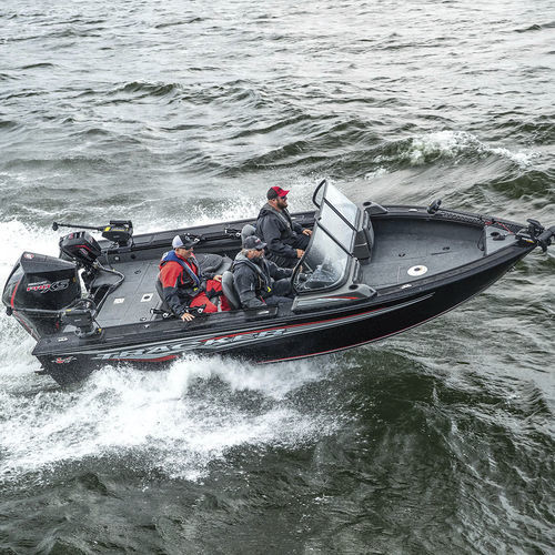 Судно для плавания в закрытых водах c подвесным мотором - TARGA™ V-19 WT - Fisher - открытое / с двойной консолью / для спортивной рыбалки