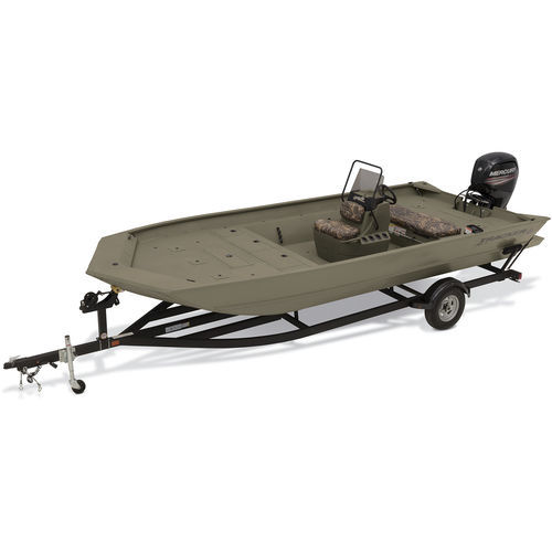 Плоскодонка c подвесным мотором - GRIZZLY® 2072 CC - Fisher - с центральной консолью / открытая / для охоты