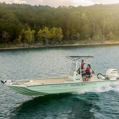 Плоскодонка c подвесным мотором - Big Daddy - SeaArk Boats - открытая / с центральной консолью / для спортивной рыбалки