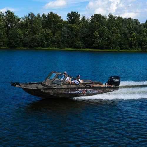 Плоскодонка c подвесным мотором - Dynasty - SeaArk Boats - открытая / с двойной консолью / для спортивной рыбалки