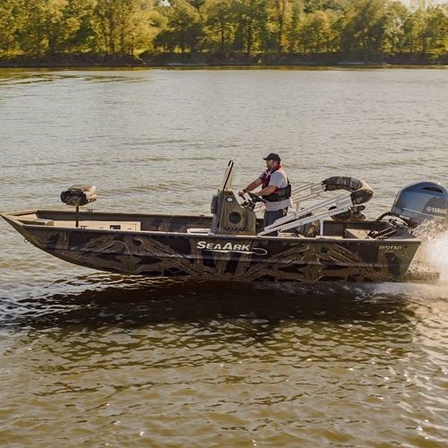 Плоскодонка c подвесным мотором - 2072 FX - SeaArk Boats - открытая / с центральной консолью / с боковой консолью