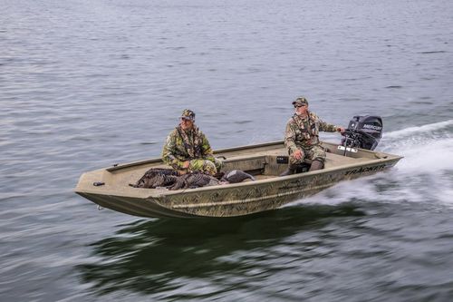 Плоскодонка c подвесным мотором - GRIZZLY® 1654 T Sportsman - Tracker - для спортивной рыбалки / из алюминия / макс. 4 человека