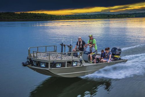 Плоскодонка c подвесным мотором -  GRIZZLY® 2072 CC Sportsman - Tracker - с центральной консолью / для спортивной рыбалки / из алюминия