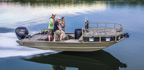 Плоскодонка c подвесным мотором - 2072 MVX SPORTSMAN - Triton Boats - с центральной консолью / для спортивной рыбалки / из алюминия