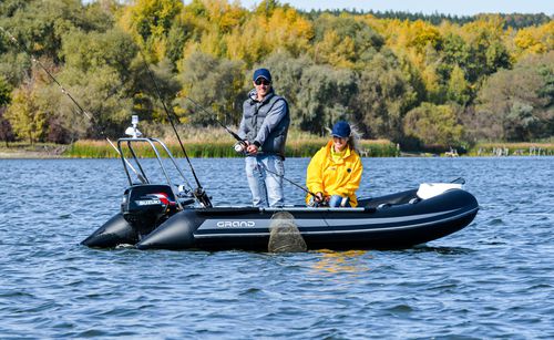 Надувная лодка c подвесным мотором - S370N - GRAND Inflatable Boats - полужесткая / открытая / с рулевой консолью