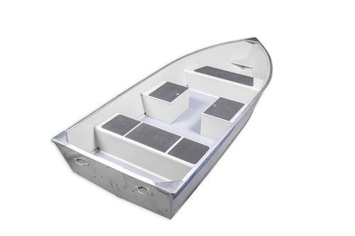 Плоскодонка c подвесным мотором - 400 FISH AR - MARINE - открытая / для рыбной ловли / из алюминия