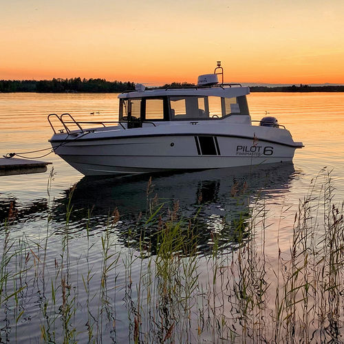 Прогулочный катер c подвесным мотором - PILOT 6 - Finnmaster Boats Oy - с рулевой рубкой / для рыбной ловли / из алюминия