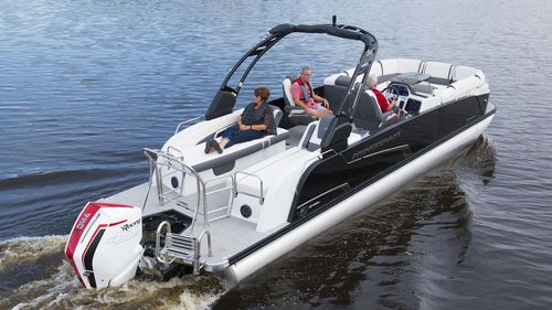 Понтоновый катер c подвесным мотором - VOGUE® 27 XT - Bateaux Princecraft - открытый / с боковой консолью / для водных лыж