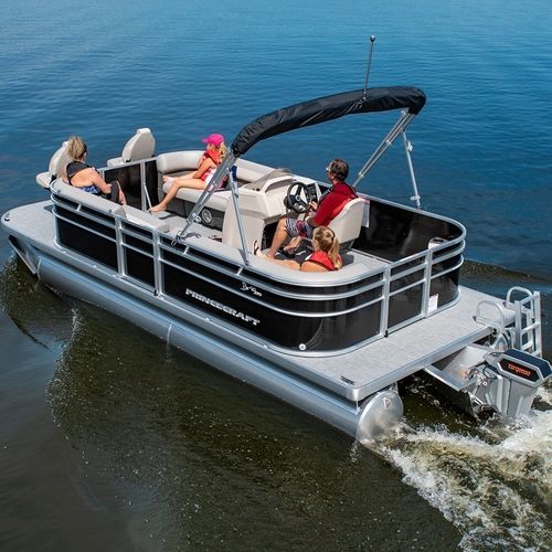 Понтоновый катер c подвесным мотором - BRIOe 210-2S - Bateaux Princecraft - открытый / с боковой консолью / для спортивной рыбалки