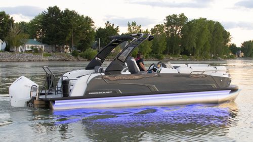 Понтоновый катер c подвесным мотором - VOGUE® 25 XT - Bateaux Princecraft - трехтрубный / открытый / с боковой консолью