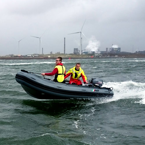Профессиональный катер спасательное судно - A12 - AB Inflatables - c подвесным мотором / из алюминия / надувная лодка с полужестким корпусом