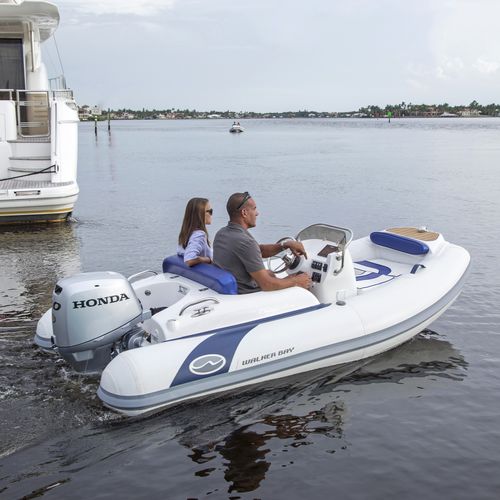 Надувная лодка c подвесным мотором - Generation 340 DLX - Walker Bay Boats - полужесткая / с центральной консолью / открытая
