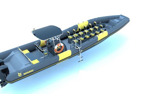Профессиональный катер прогулочный катер - ORCA 1200 - Narwhal - c подвесным мотором / надувная лодка с полужестким корпусом