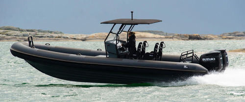 Надувная лодка c подвесным мотором - R9 series - RUPERT MARINE - двухмоторная / полужесткая / открытая