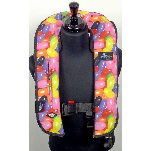 Надувной спасательный жилет - I-Zip – Jelly Bean Berry Burst - Seasafe Systems Ltd - 170 N / ISO12402-3 / ISO12401
