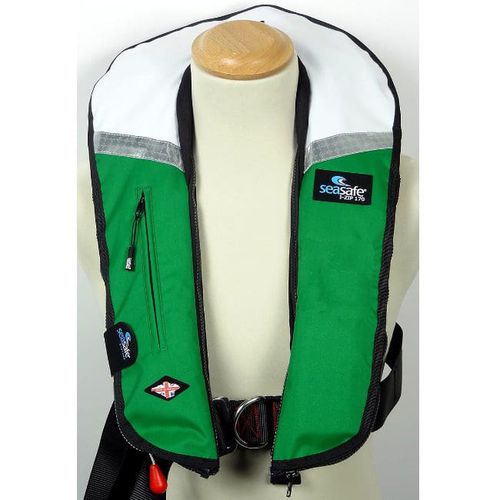 Надувной спасательный жилет - I-Zip – Green & White - Seasafe Systems Ltd - 170 N / ISO12402-3 / ISO12401