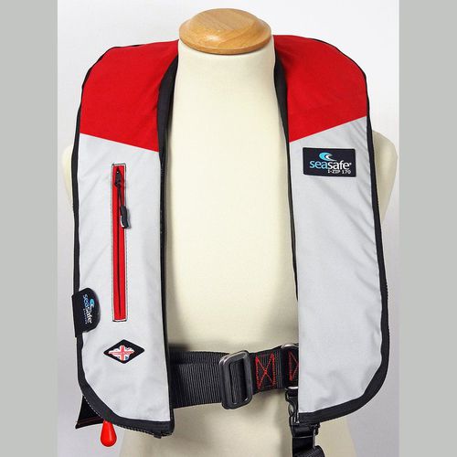 Надувной спасательный жилет - I-Zip – Red & Grey - Seasafe Systems Ltd - 170 N / ISO12402-3 / ISO12401