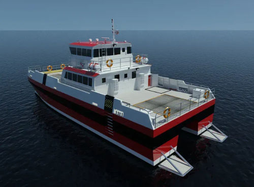 Профессиональный катер судно для транспортировки персонала - SURFERCAT 2400 - Chantiers Allais - катамаран / водомет для установки на борту / из алюминия