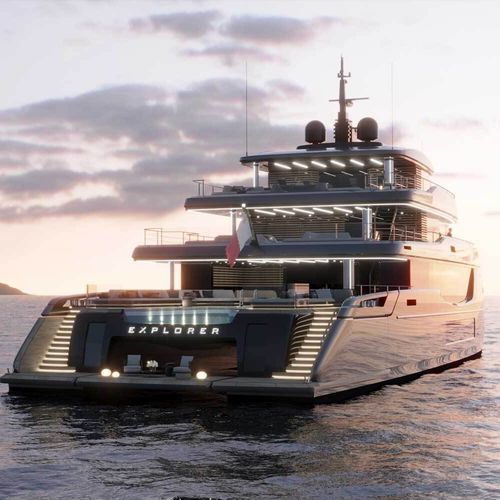 Круизная мега-яхта - 50M Sunreef Explorer - Sunreef Yachts - траулер / с приподнятой рулевой рубкой / с бассейном