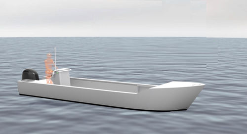 Профессиональный катер рабочее судно - YOLE 7.5 - Chantier Naval Delavergne - c подвесным мотором