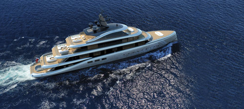 Круизная мега-яхта - M/Y KENSHŌ - Admiral yachts - с приподнятой рулевой рубкой / электрическая / 8 кают