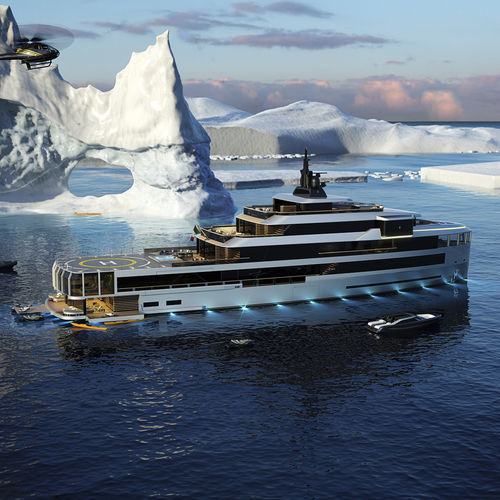Круизная мега-яхта - Admiral yachts - траулер / с рулевой рубкой / из стали