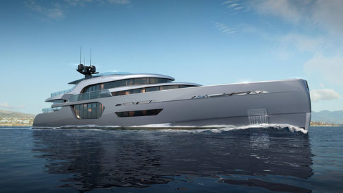 Круизная мега-яхта - ENVY 50 - Admiral yachts - с приподнятой рулевой рубкой / 5 кают / корпус полуглиссирующего типа