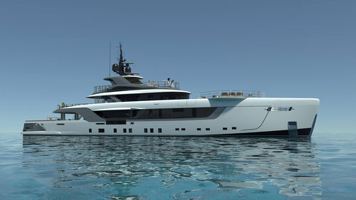 Круизная мега-яхта - S - FORCE 55 - Admiral yachts - с приподнятой рулевой рубкой / 6 кают / 7 кают