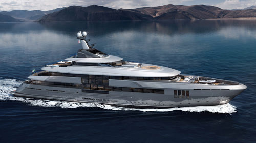 Круизная мега-яхта - C FORCE 75 - Admiral yachts - с рулевой рубкой / 6 кают / из стали