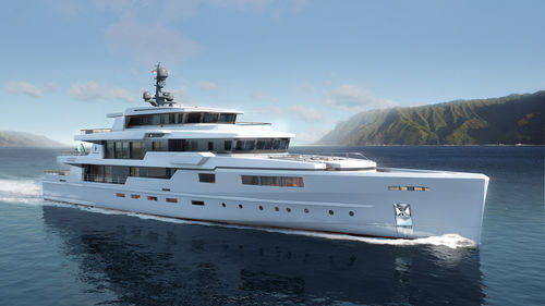 Круизная мега-яхта - IMPERO 60 - Admiral yachts - с приподнятой рулевой рубкой / 6 кают / 7 кают