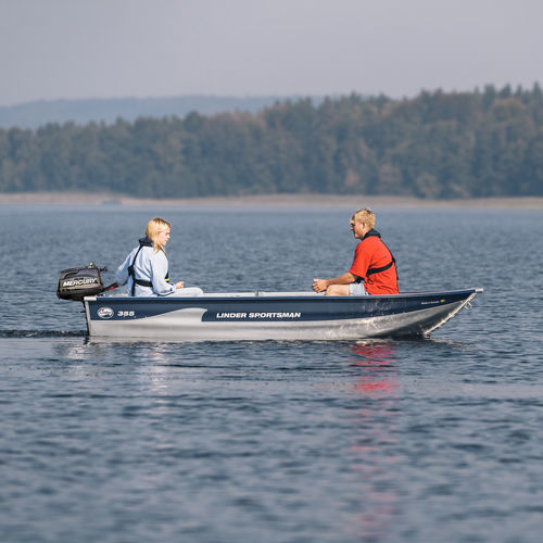 Ботик c подвесным мотором - SPORTSMAN 355 - Linder - открытый / спасательный / из алюминия