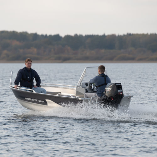 Открытый катер c подвесным мотором - SPORTSMAN 445 MAX - Linder - с боковой консолью / для водных лыж / для спортивной рыбалки