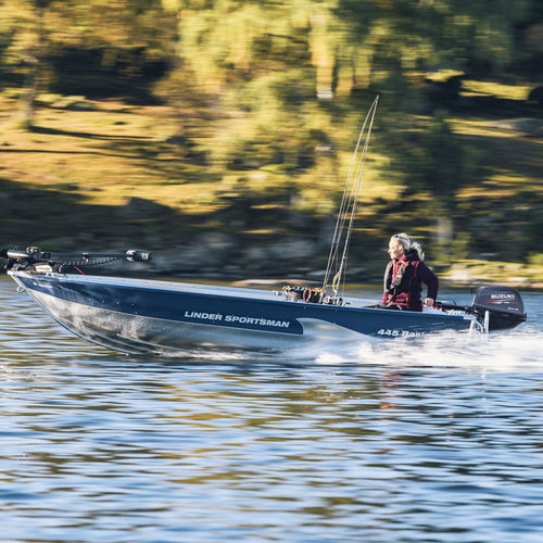 Ботик c подвесным мотором - SPORTSMAN 445 BASIC - Linder - открытый / для спортивной рыбалки / спасательный