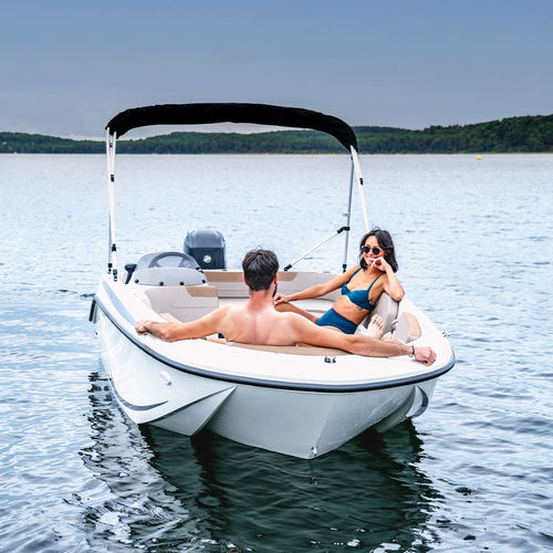 Ботик c подвесным мотором - 475 aXess - Quicksilver Boats - открытый / с боковой консолью / макс. 5 человек