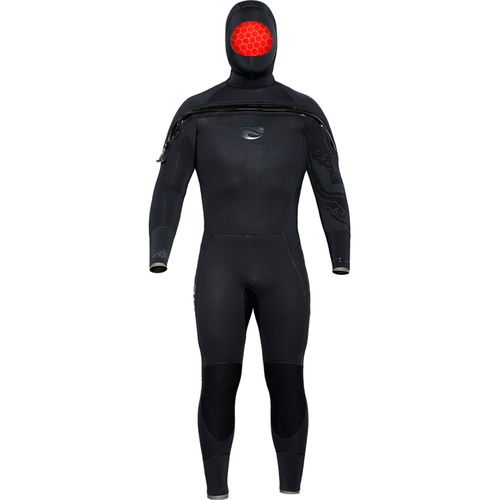 Гидрокостюм из неопрена для дайвинга - VELOCITY ULTRA - Bare Divewear - с длинными рукавами / цельный / с подшлемником