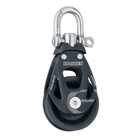 Одиночный такелажный блок - 6230 - Harken - поворотный / с вертлюжным крюком / трос макс.: 12 мм