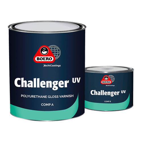 Лак для катера - CHALLENGER UV - Boero YachtCoatings - для дерева / двухкомпонентный / из полиуретана