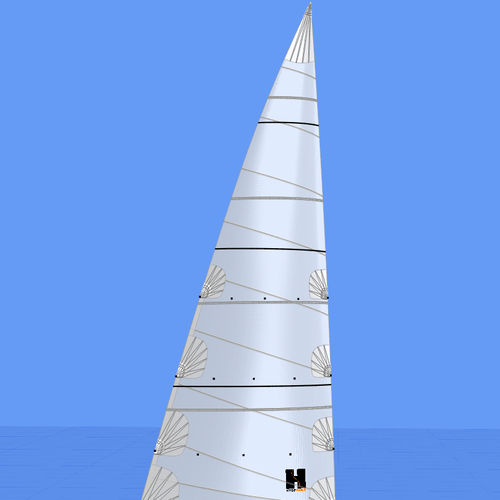 Грот - TOURING - Hydesails - для круизного парусного судна / с горизонтальным кроем / из Dacron®