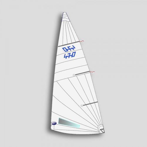 Грот - L-Race - Olimpic Sails - для швертбота / с двухрадиальным кроем / 470