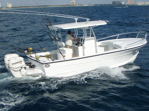 Открытый катер c подвесным мотором - 28 XL - Dusky Marine - двухмоторный / для спортивной рыбалки / с кабиной