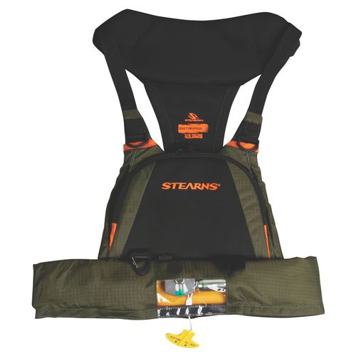 Надувной автоматический спасательный жилет - CHEST PACK  - Stearns - унисекс / для рыбной ловли / с привязью безопасности
