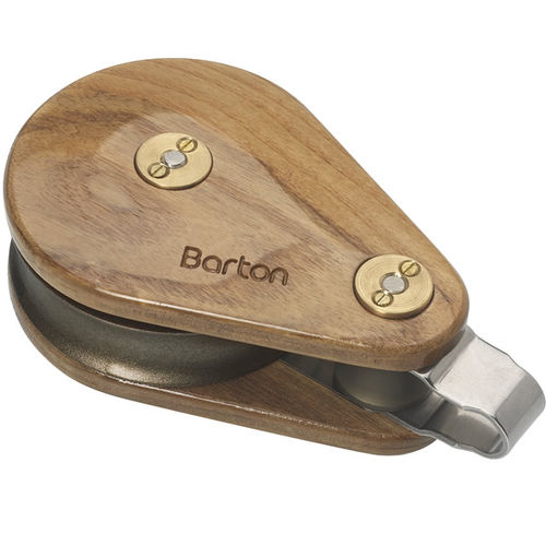 Одиночный такелажный блок - 50030  - Barton Marine - на шариковом подшипнике / для традиционного парусника / из дерева