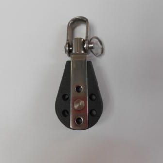 Одиночный такелажный блок - 19.76 - Sea Sure - с вертлюжным крюком / на шариковом подшипнике / трос макс: 19 мм