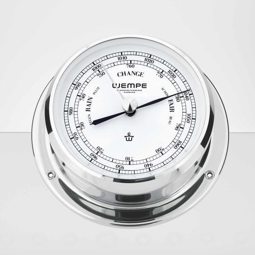Аналоговый барометр - 853161 - Cassens & Plath GmbH - из хрома / белый