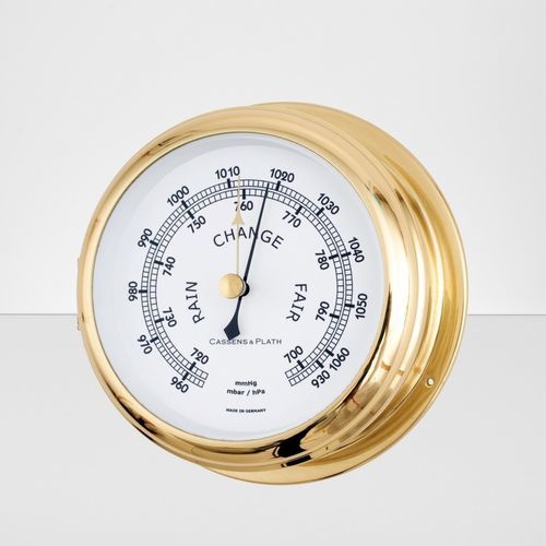 Аналоговый барометр - 850450 - Cassens & Plath GmbH - из латуни / белый