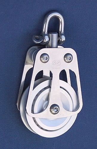 Одиночный такелажный блок - 711303 - OH MARINE EQUIPMENT - с вертлюжным крюком / на шариковом подшипнике / трос макс.: 30 мм