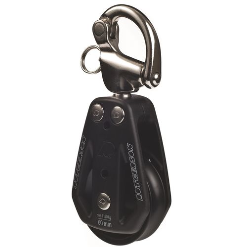 Одиночный такелажный блок - B300301BS - RUTGERSON - открывающийся / с карабином / с подшипником скольжения