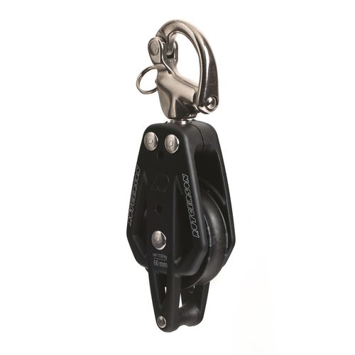 Одиночный такелажный блок - B300502BS - RUTGERSON - вертикальный / открывающийся / с проушиной